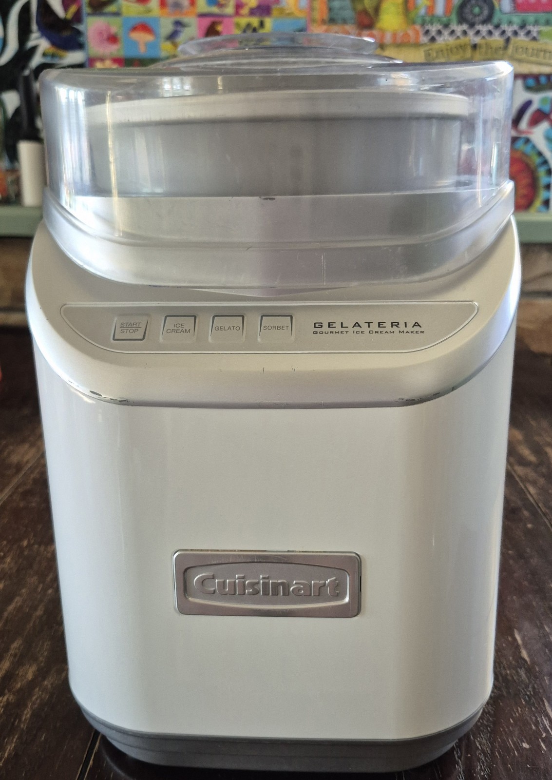 Cuisinart ICE-60w Silver White Gelateria Gourmet Electric Ice Cream Maker