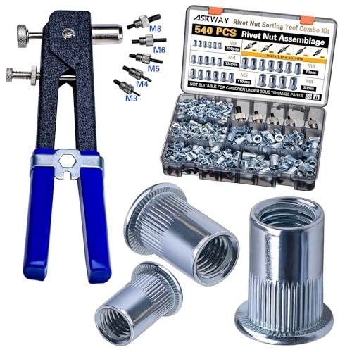 Rivet Nut Tool Kit 540Pcs Nut Riveter Tool Kit 540pcsRivet Nut Tool Set