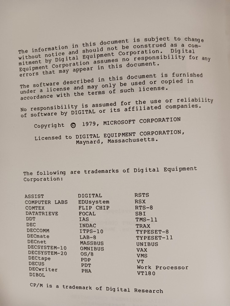 MBASIC VT180 V5.21: BASIC-80 Reference Manual, Getting Started with MBASIC VT180