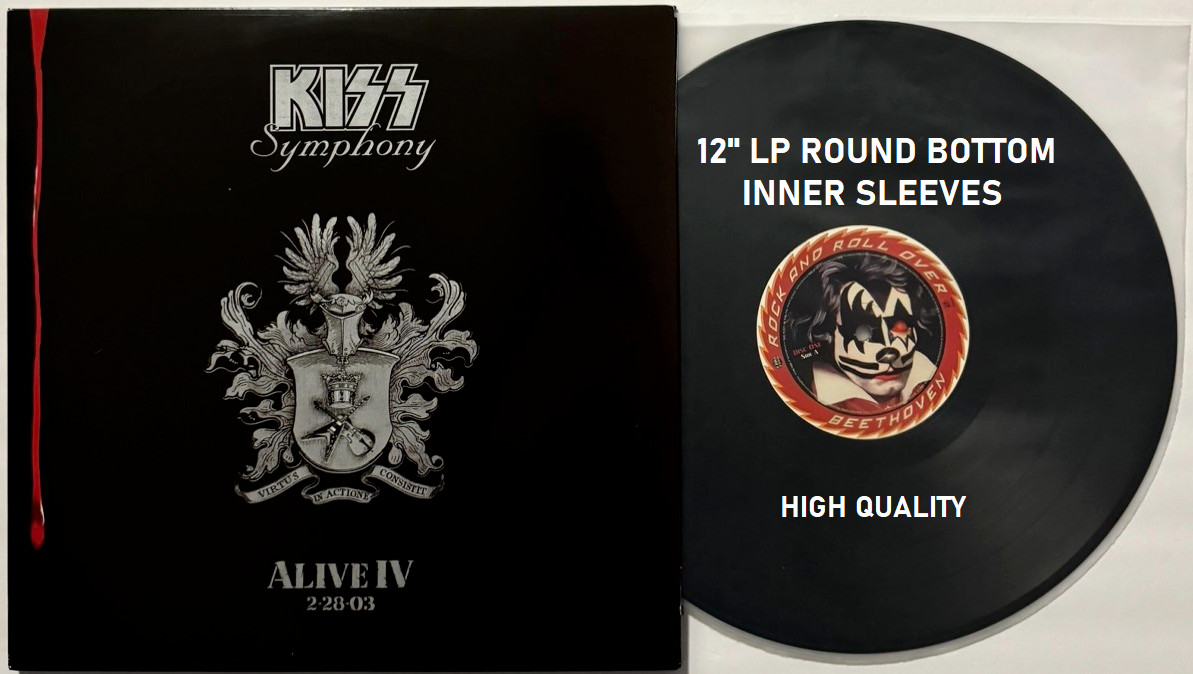 Anti-Static LP Vinyl Record 12” Rounded Inner Plastic Sleeves 50 Pack