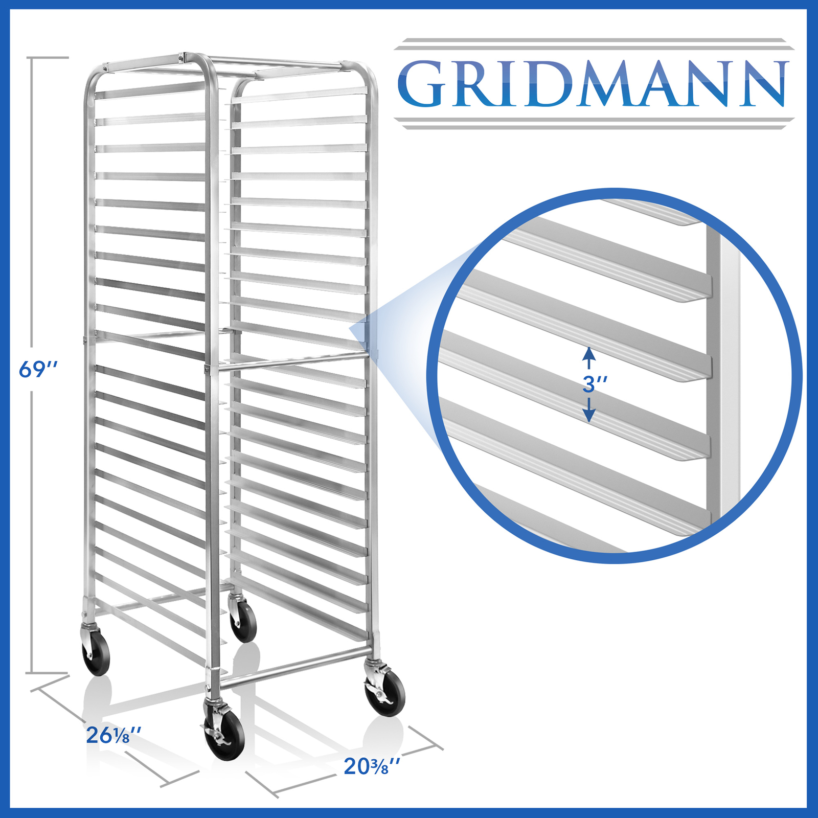 20 Sheet Bun Pan Bakery Rack for Commercial Kitchen