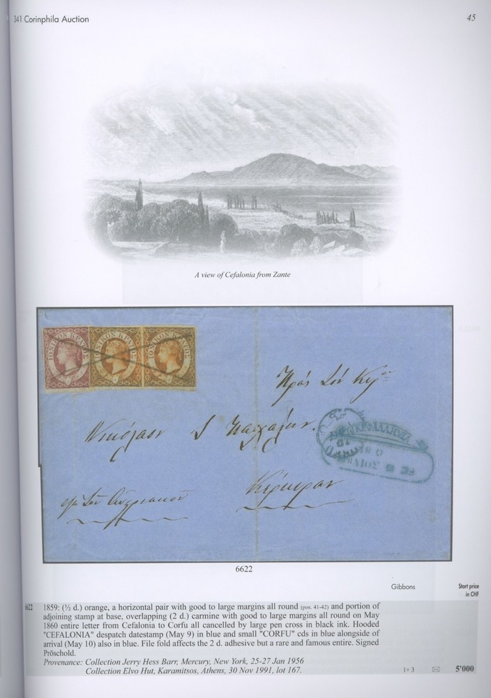 Ionian Islands Great Britain Greece Specialized Auction Catalog Corinphila 2024