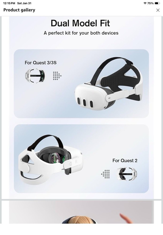 Multi-Compatible Adjustable Head Strap for Quest 2/3S - Enhanced VR Comfort