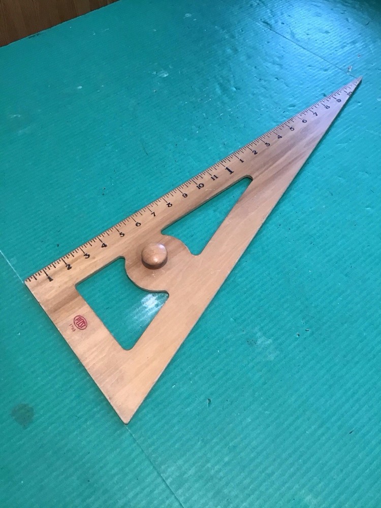 Vintage POST 1793 Wood Drafting Engineering Triangle Wood