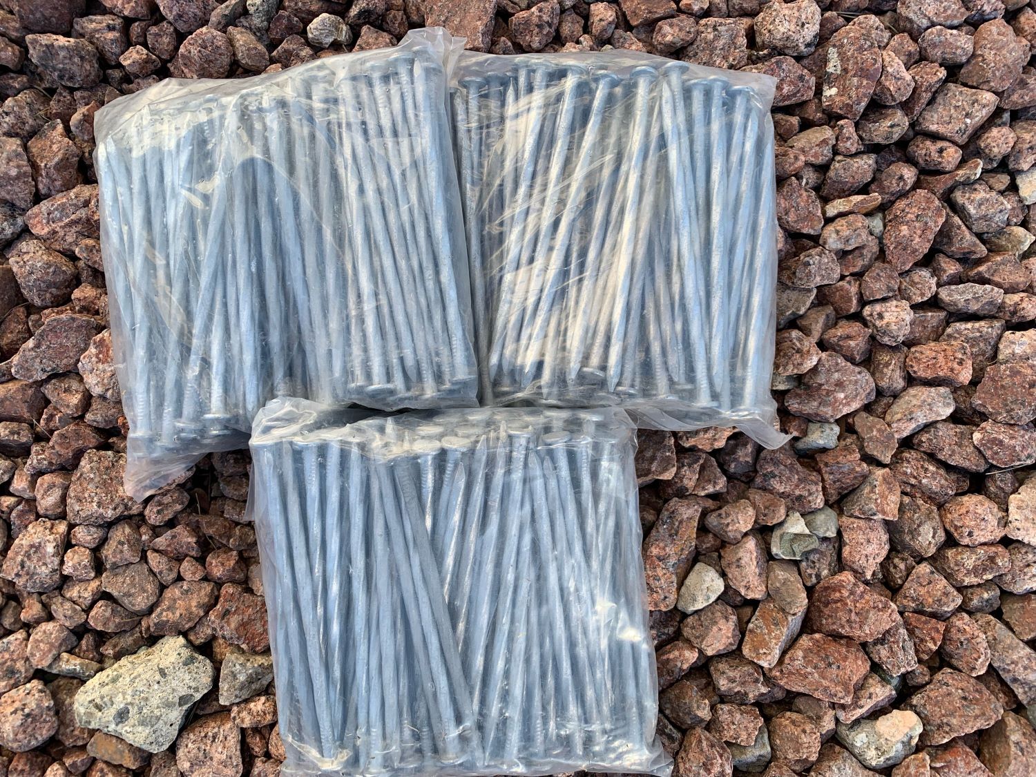 Sandbaggy 6 in. Heavy Duty Galvanized Spiral Artificial Turf Nails - 3 Ga Steel