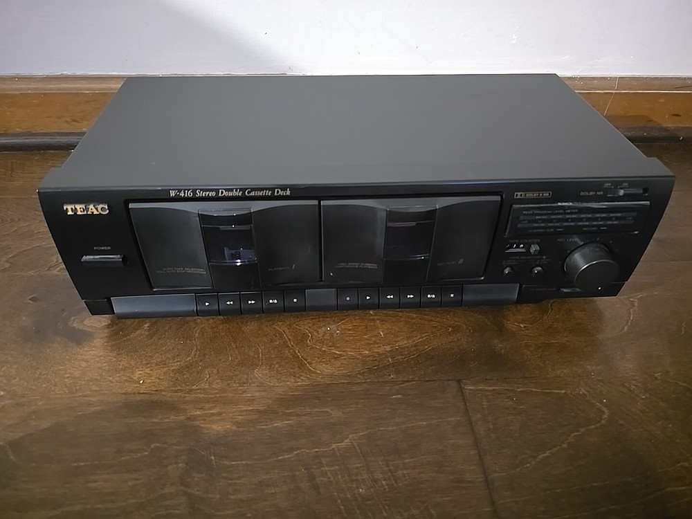 TEAC W-416 Stereo Double Cassette Deck - Tested Working