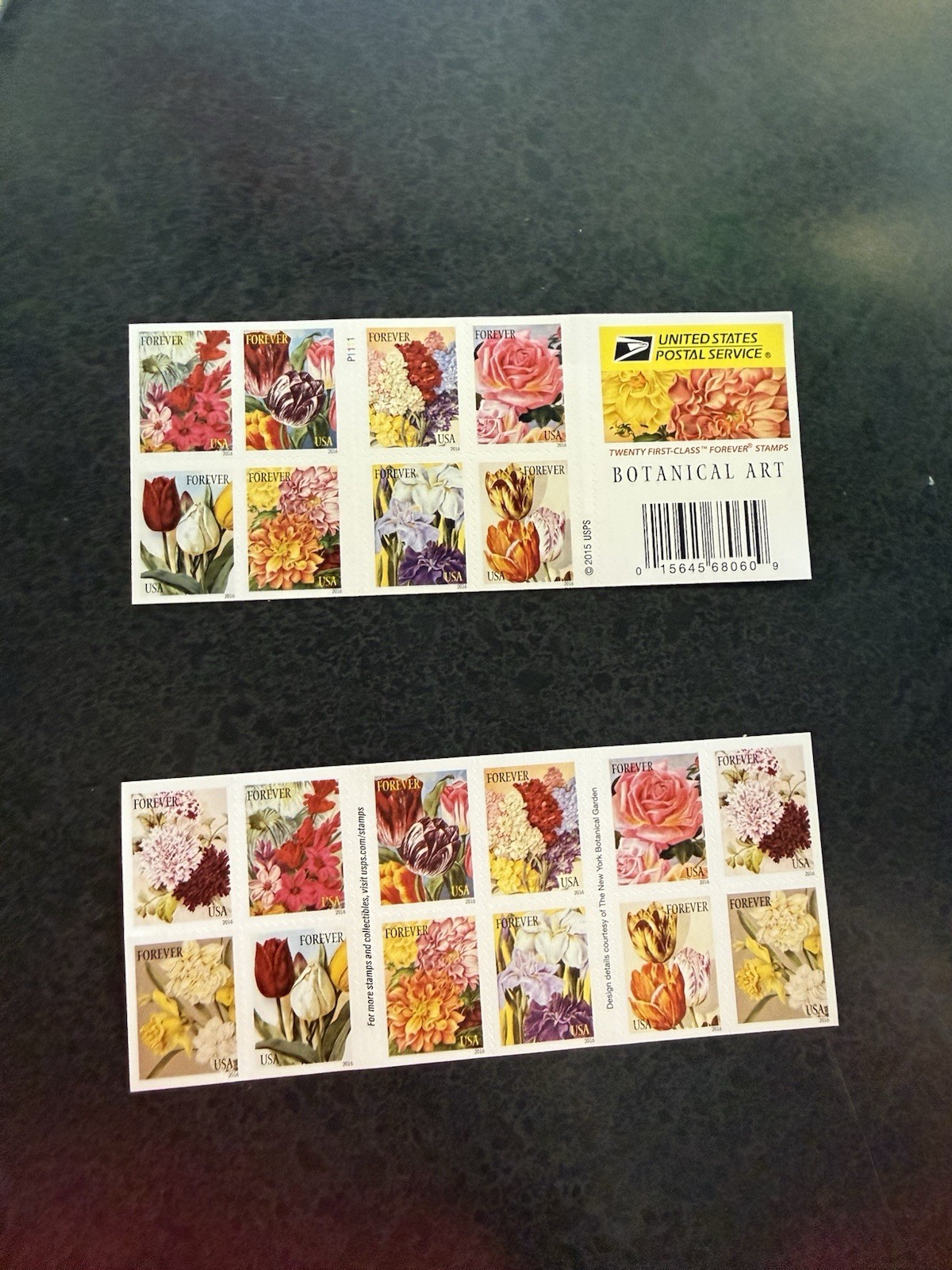 USPS Postage Stamps Sheet of 20 First Class Letter Plant Art