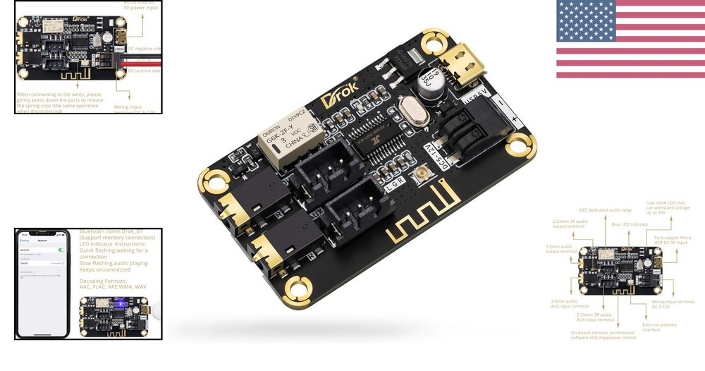 Portable Bluetooth Module for Stereo DIY Projects - Dual Audio Channels