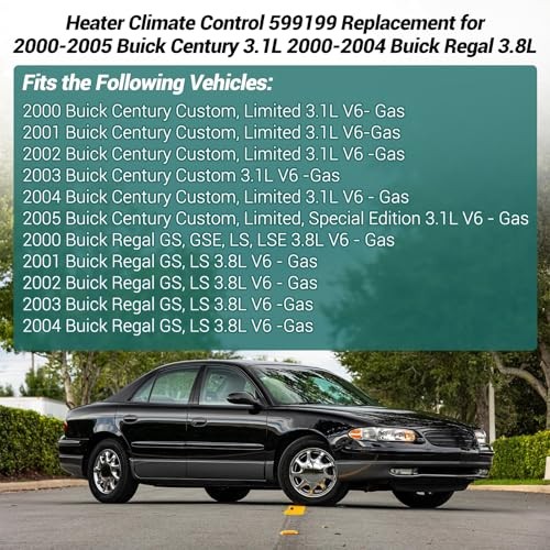 AC Climate Control Module Compatible with 2000-2005 Buick Century 599-199