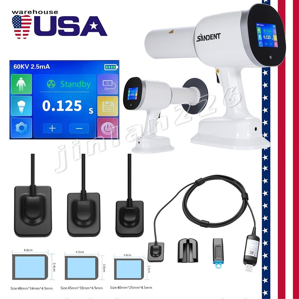 Dental X Portable Rayos Digital Machine Imaging High Frequency+Shield / Sensor