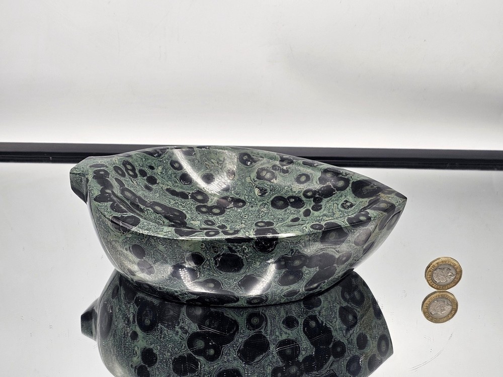 Large Kambaba Jasper Crystal Leaf Bowl (#5)