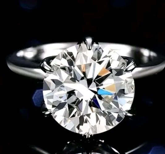 5ct Adjustable Moissanite Ring GRA Certificate 18k WG 925 Passed Tester