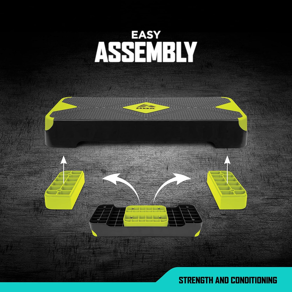 Aerobic Step Platform with Non-Slip Textured Surface -2-Level Adjustable Stepper