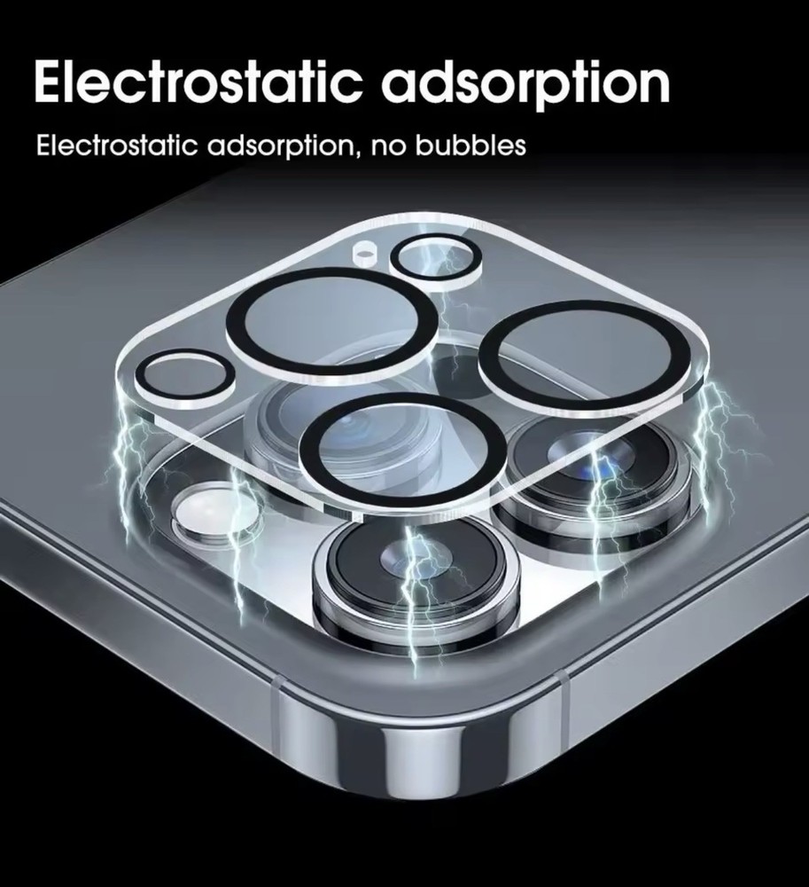 Tempered Glass for iPhone 16 Pro Max Plus Camera Lens Protector Black Circle