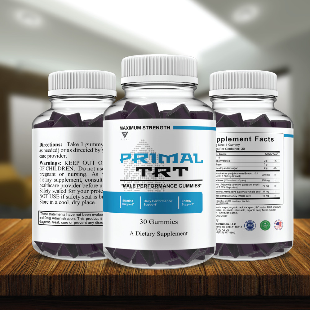 Primal TRT Gummies, PrimalTRT Performance Supplement (30 Gummies)