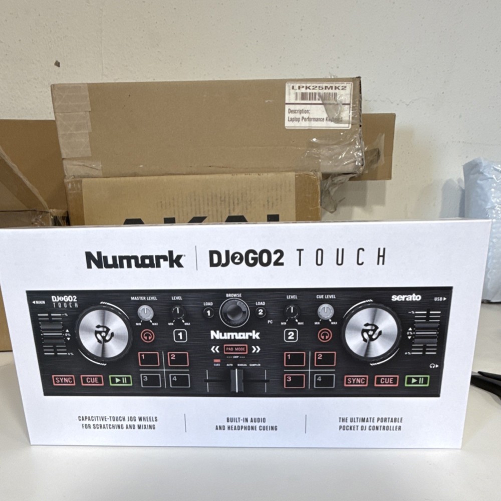 Numark DJ2GO2 Touch Portable Double Deck Controller Touch Jog Wheels Software