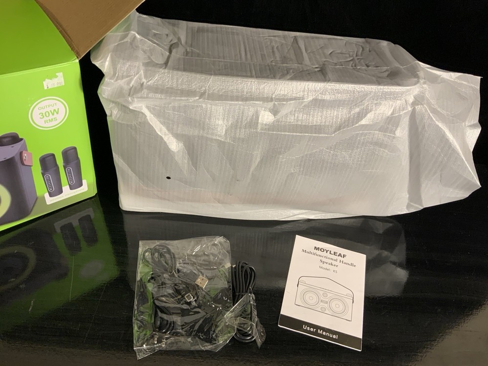 Moyleaf Karaoke Machine, Portable Multifunctional Handle Speaker K5 Open Box