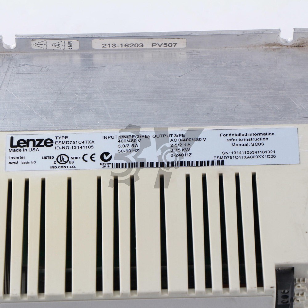 Used 1PC Lenze ESMD751C4TXA frequency converter