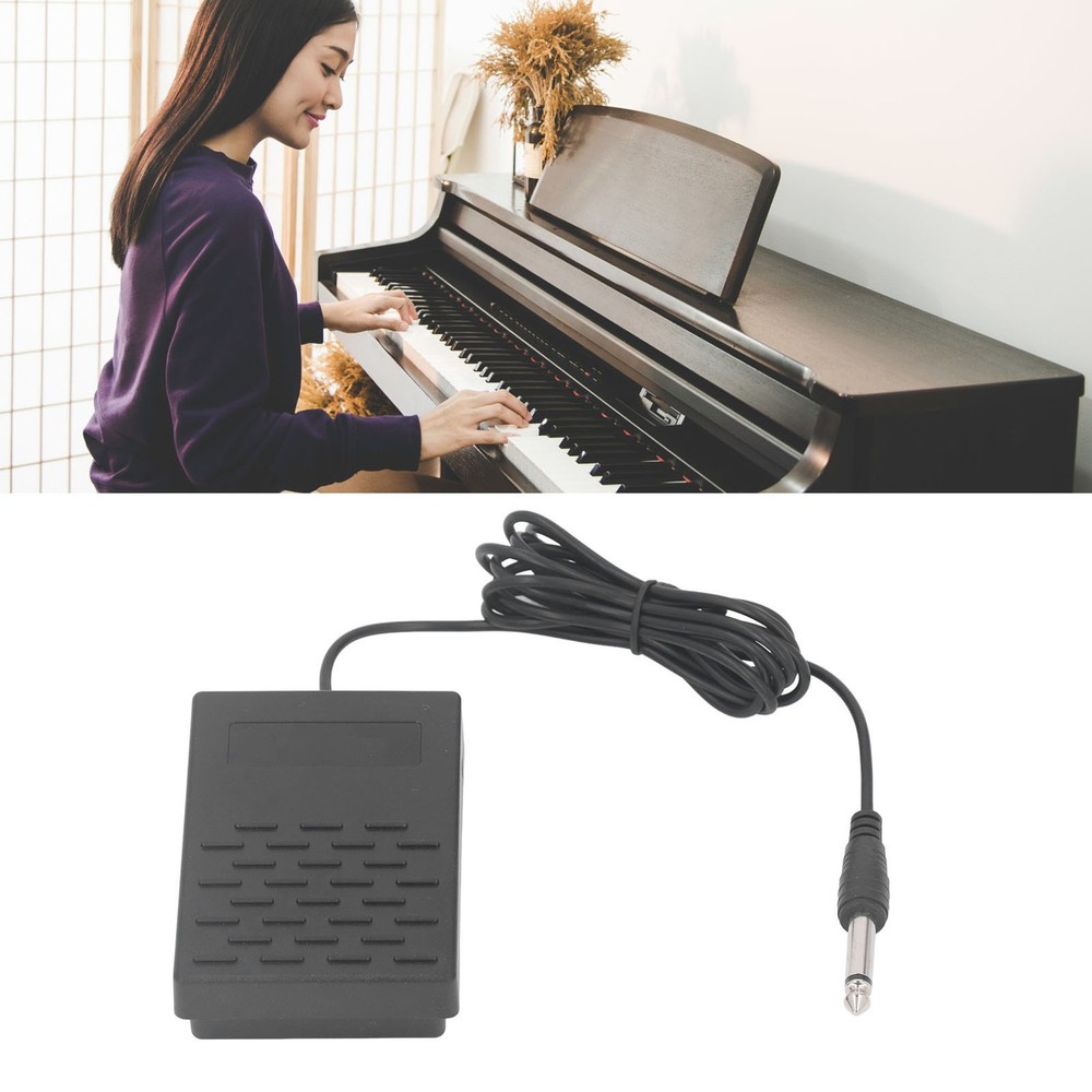Universal Sustain Pedal Electric Keyboard Momentary Footswitch Stepper Synthesiˇ