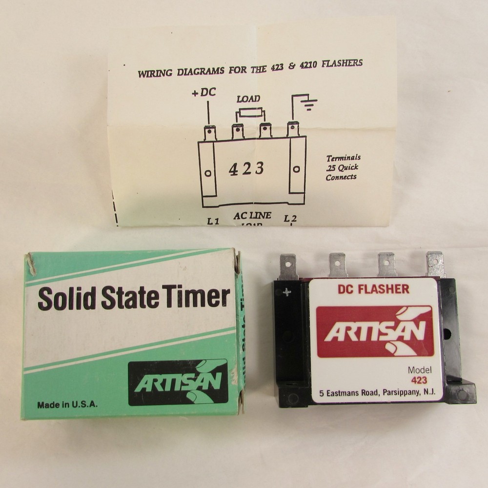 Artisan 423-37-1FPM Solid State Timer DC Flasher Relay 37VDC 0.5A NEW