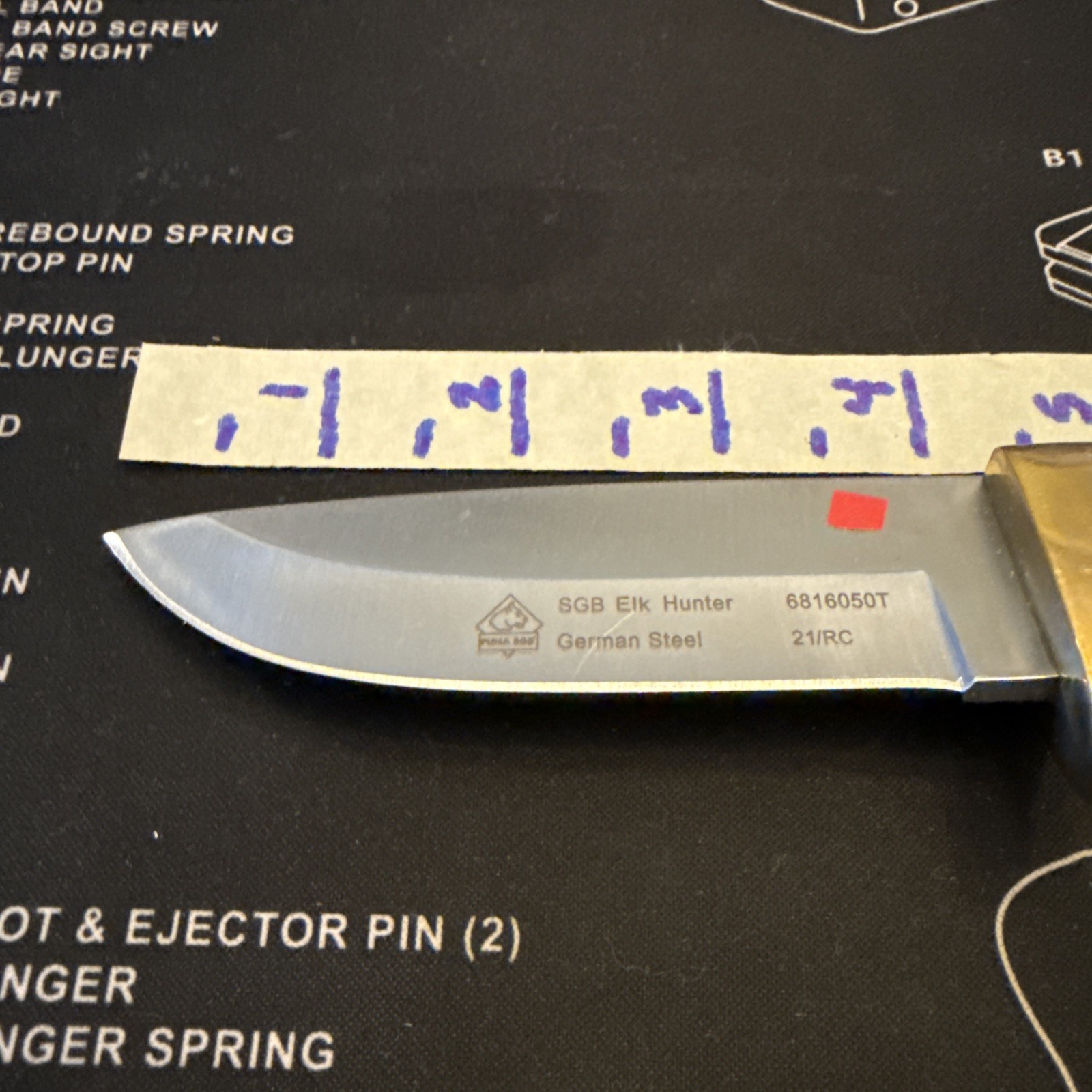 Puma SGB Elk Hunter, Smooth White Bone, German Steel, Hunting Knife, 68116050T