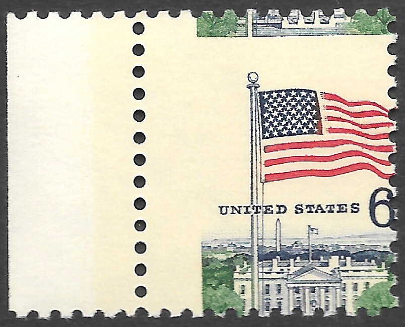 1338 6 cent Flag Two Way Misperf