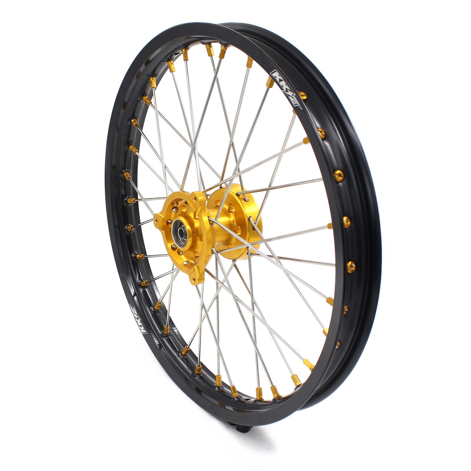 KKE 19/16 Big Kid's Wheels Rim Set Fit Suzuki RM80 1993-2001 RM85 2002-2023 Gold