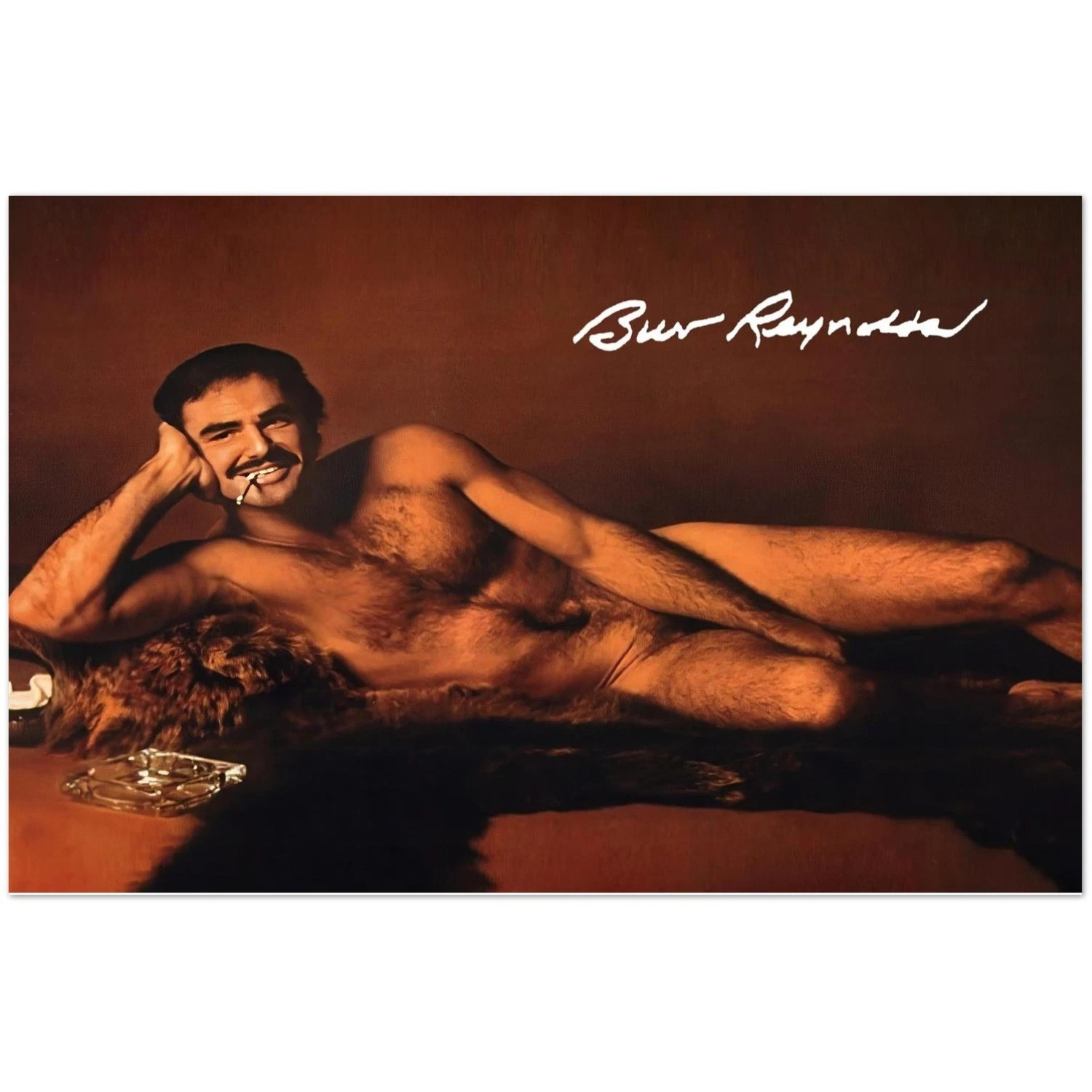Burt Reynolds 1972 Cosmopolitan Centerfold Iconic Poster Wall Art