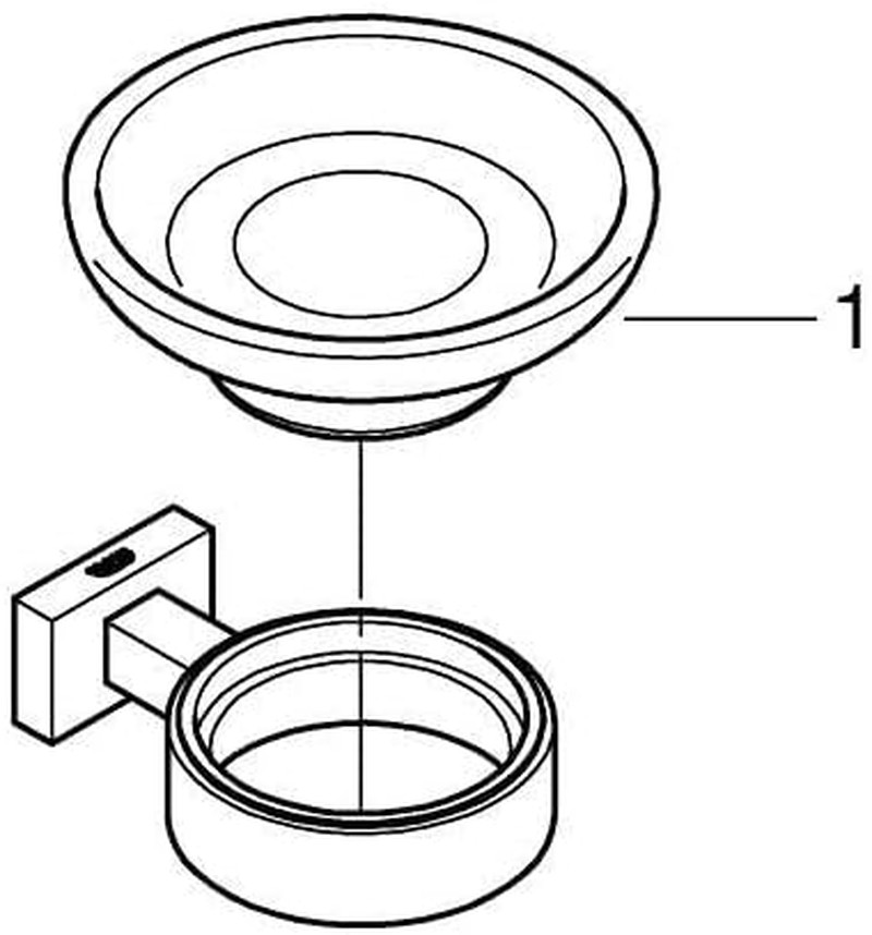 40754001 Essentials Cube Soap Dish with Holder