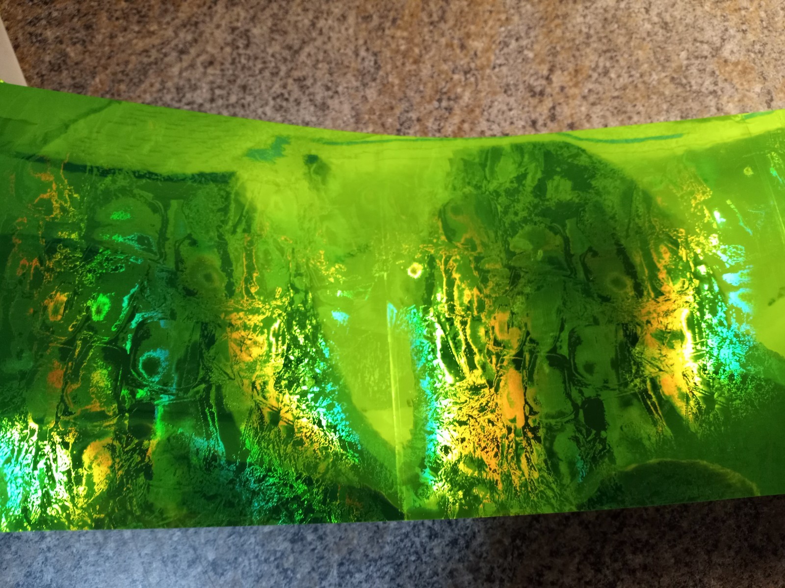 12" x 6" SHEET FL GREEN MOUNTAIN DEW HOLOGRAPHIC Fishing Lure Tape