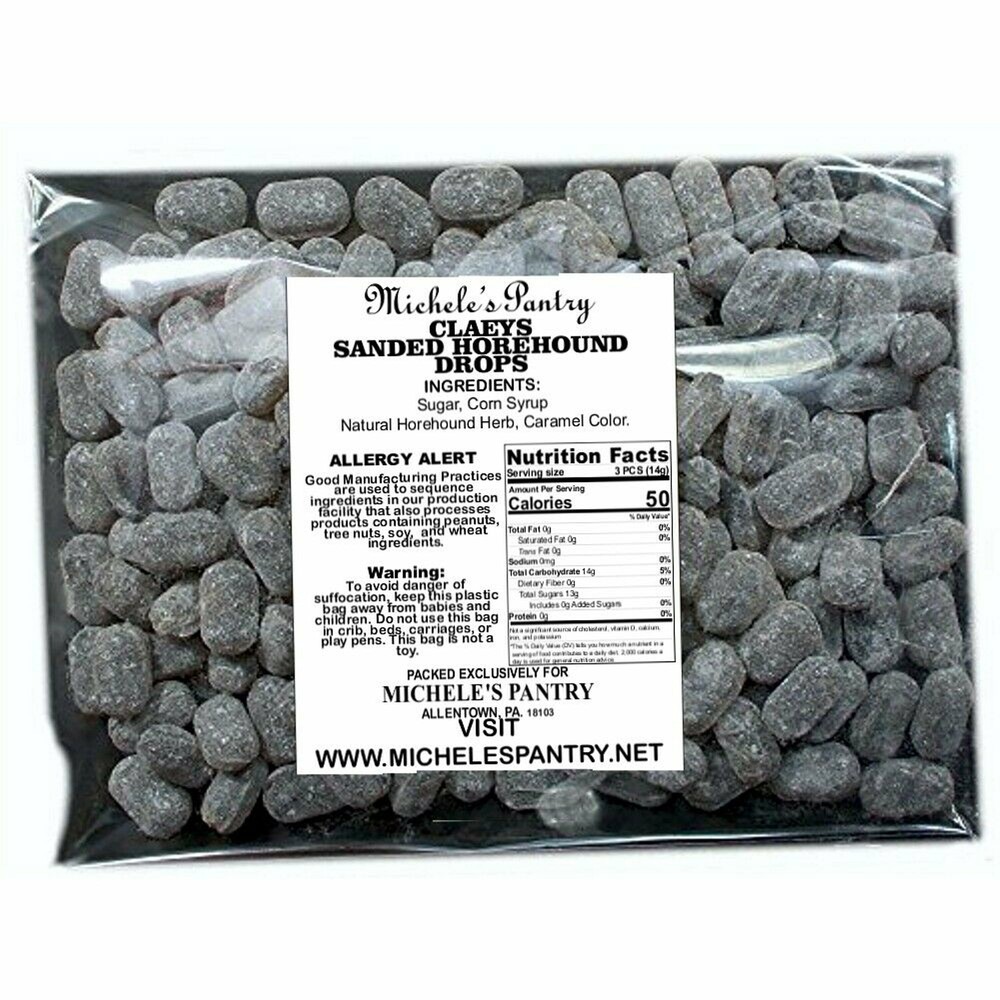 Claeys Sanded Horehound Drops Old Fashioned Nostalgic Candy , 4 lbs