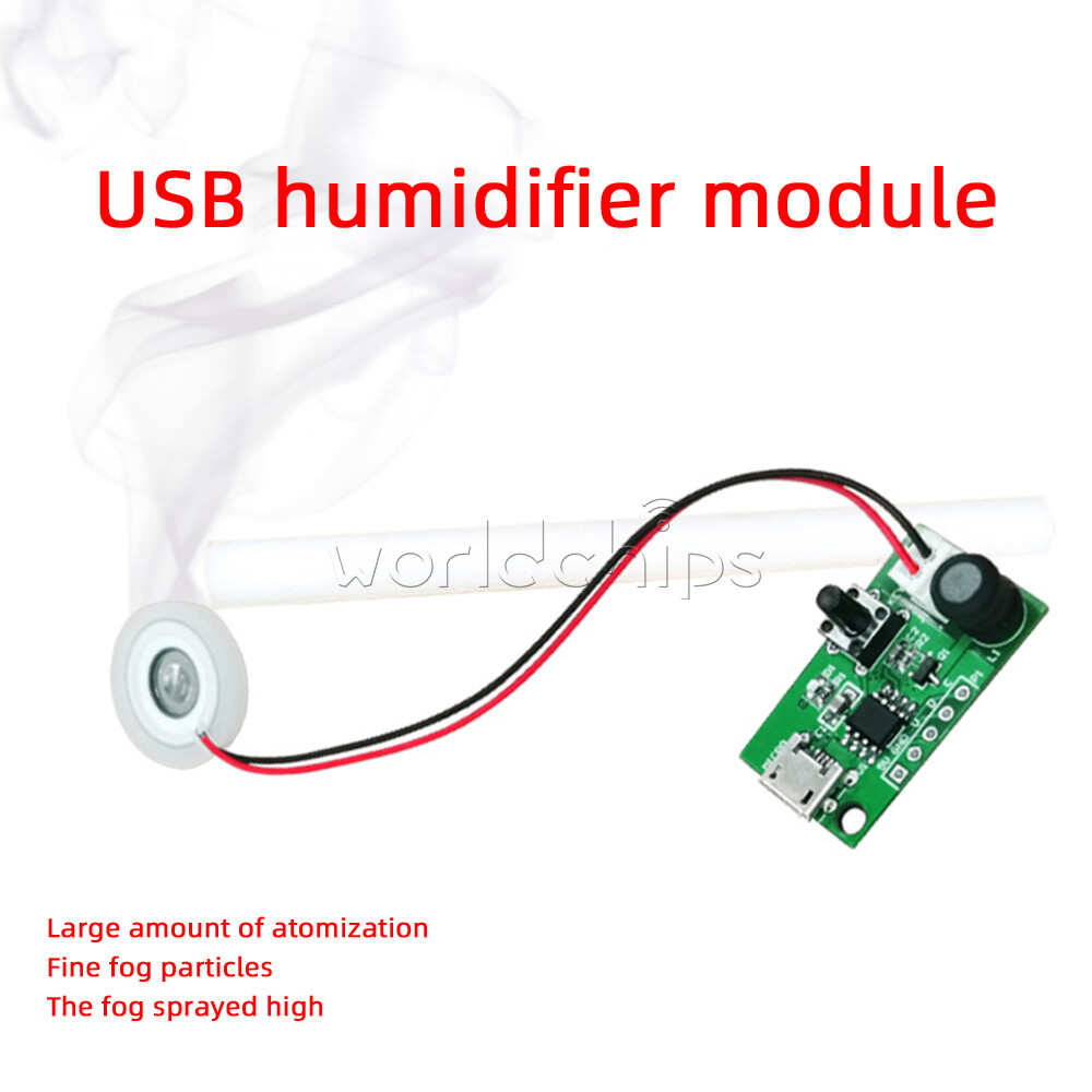 USB 110KHz Ultrasonic Mist Maker Atomizing Fogger Ceramic Humidifier Module