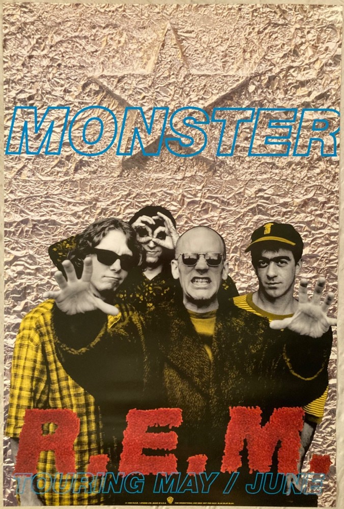 R.E.M. 1995 Promo Poster Monster Michael Stipe REM