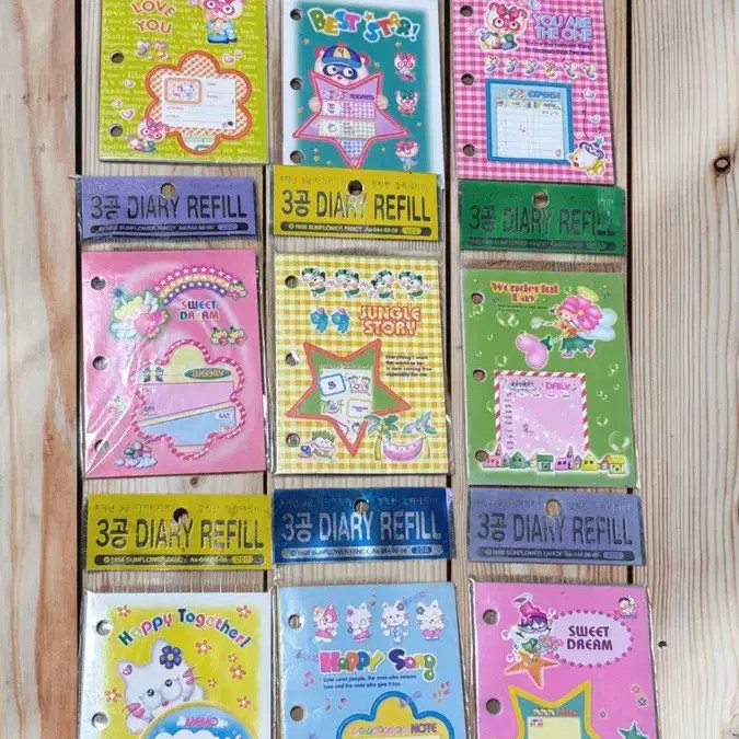 3-Ring Diary Refill Set 9 Pieces Official