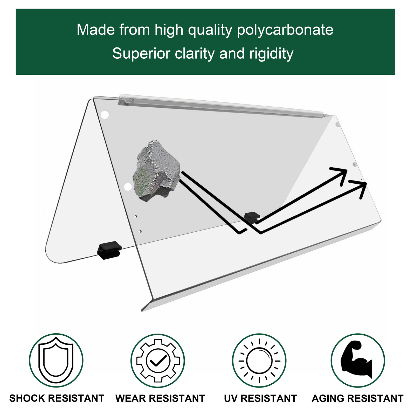 Clear Folding Windshield For 1995-2003 Yamaha G14 G16 G19 Golf Cart Part PC
