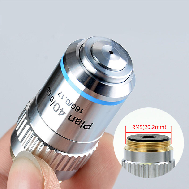 195 Plan Compound Microscope Objective Lens 4X 10X 40X 100X