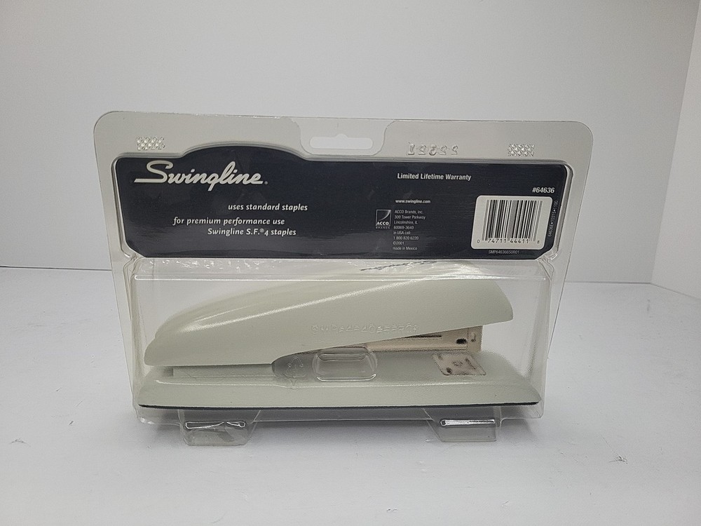 Stapler Office Desk Stapler 20 Sheet Paper Capacity Durable Cream/White 64636