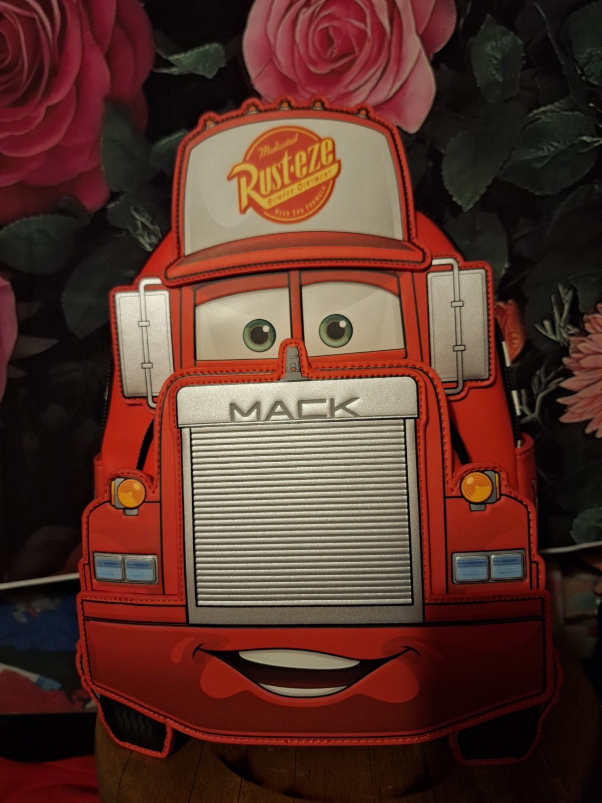 BNWT Loungefly Disney Pixar Cars Mack Cosplay Glow In The Dark Mini Backpack
