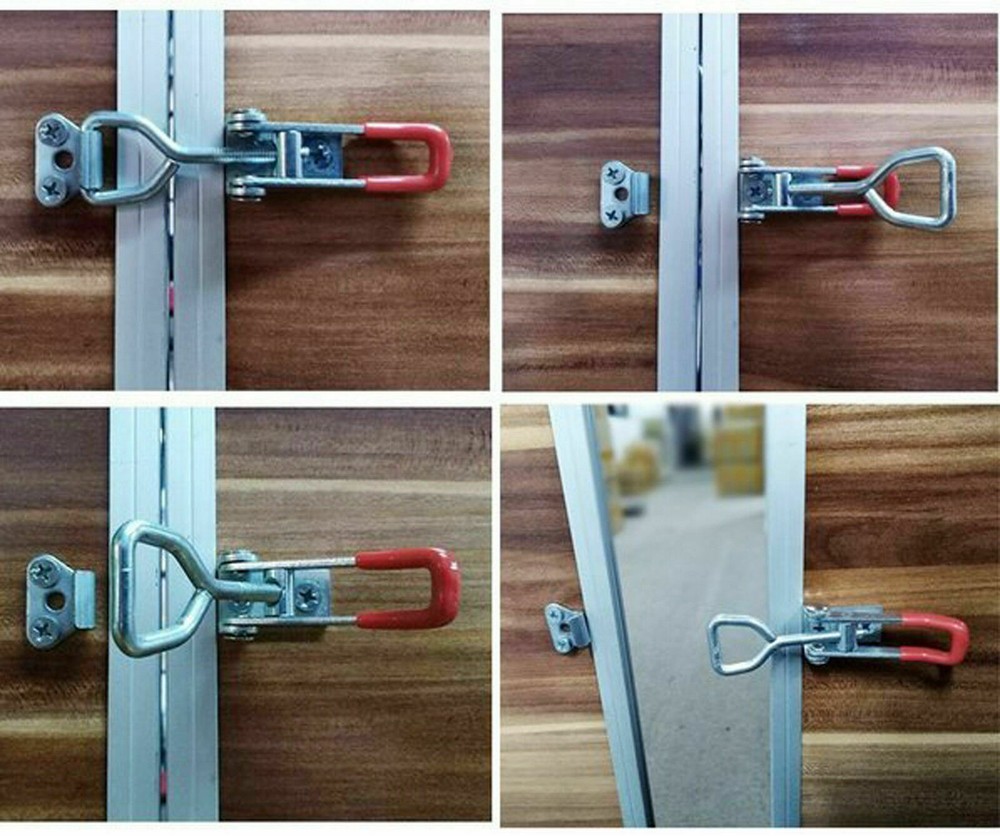 4PCS Metal Cabinet Latch Catch Adjustable Toggle Latch Lock Clamp Hasp Cupboard