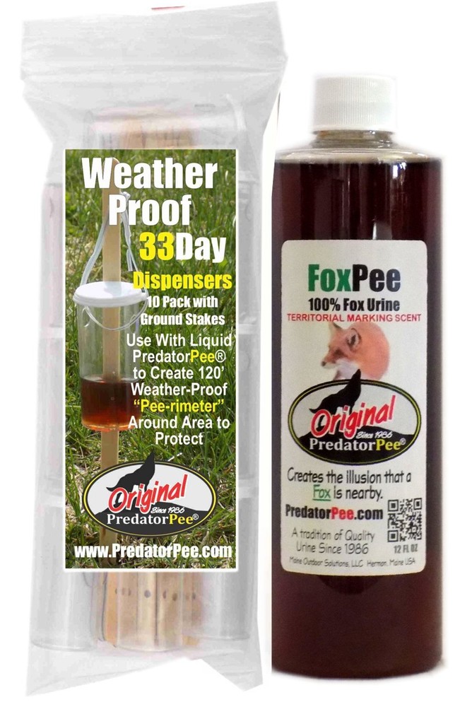 PredatorPee  100% Pure Fox Urine  12oz Squeeze Bottle Combo with 33 Day