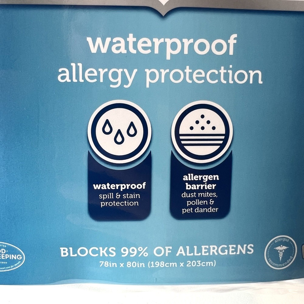 NEW Allerease Zippered Mattress Protector Waterproof Allergy Protection King