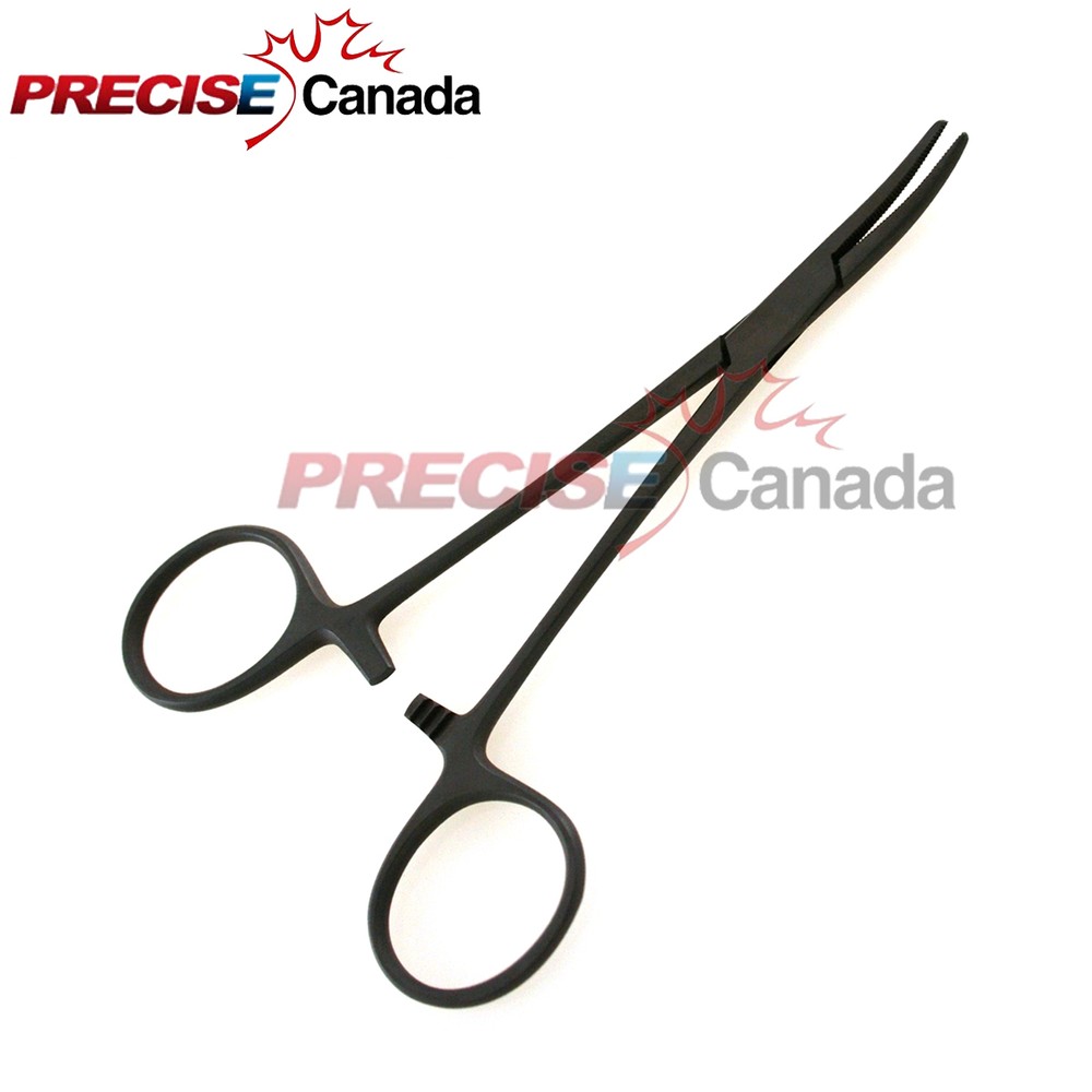 PRECISE CANADA Mosquito Forceps Curved 5" Black Color Surgical Instruments
