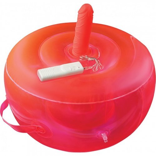 Bouncy Banger Inflatable Cushion with Vibrating Dildo