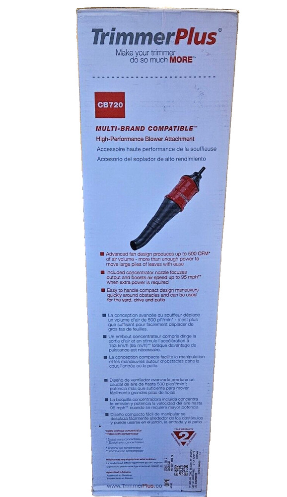 Trimmer Plus CB720 Universal High Performance Blower Attachment New