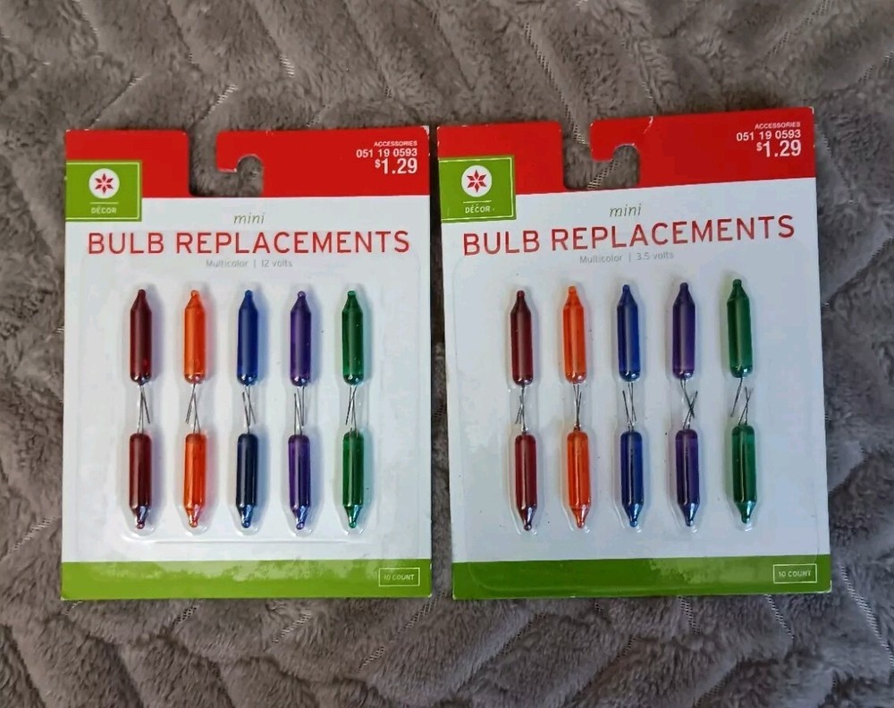 Target Mini Bulb Replacements Multicolored 3.5 Volts 10 Count Each Pack Lot Of 2