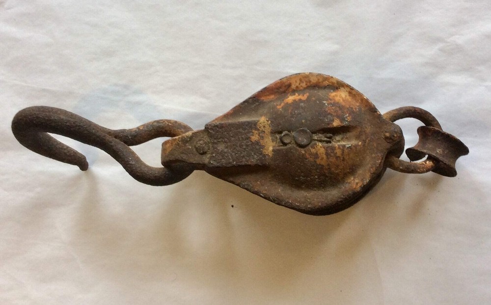 Metal block double sheave