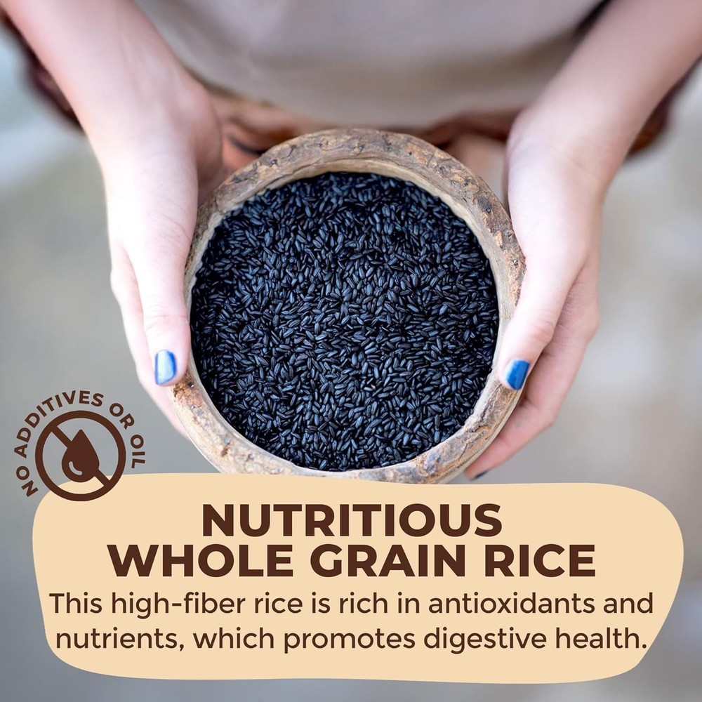 Bulk Organic Forbidden Black Rice 11 lb Bag
