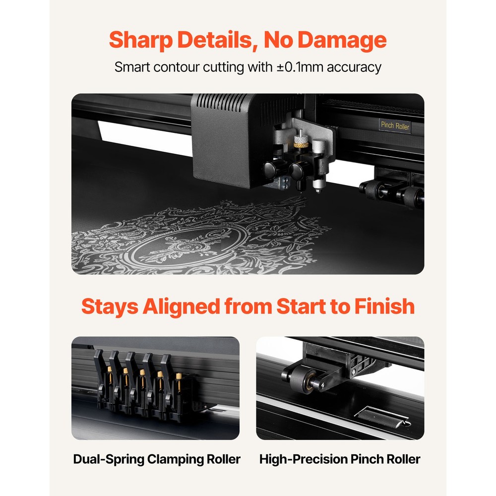 Uimoso 53-Inch Vinyl Cutter Machine and Plotter Printer Bundle with Feed Width