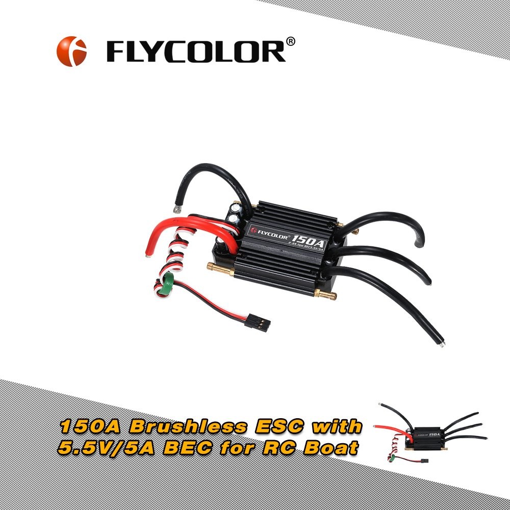 Goolsky Flycolor Waterproof 150A Brushless ESC Electronic Speed Controller wi...