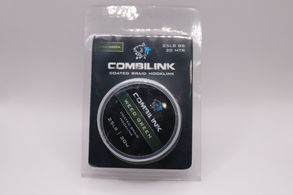 Nash Combilink Coated Braid Hooklink Weed Green 25lb 20m (T8002)